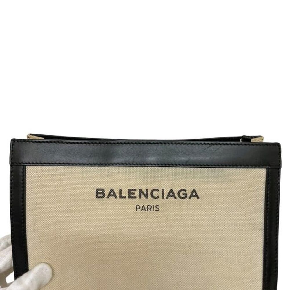 Balenciaga Shoulder Bag Navy Pochette Natural Black - Picture 3 of 10